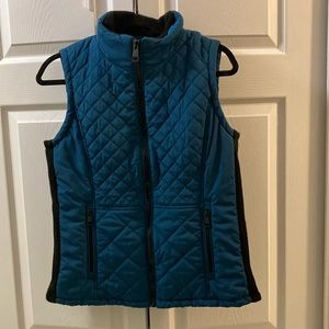 Andrew Marc Zip-Front Quilted Vest - Blue Size Medium - Like New